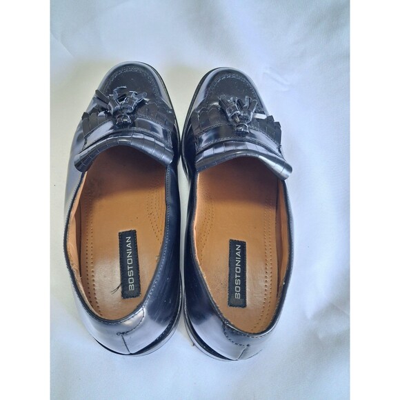 Bostonian Men's Black Leather Tassel Loafers Size 8.5 M - NEW - Picture 8 of 14